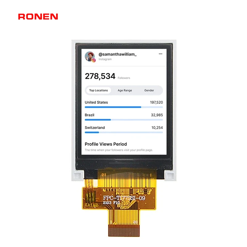 RG-T0177SSI-02 - 1.77" 128x160 TN TFT LCD module