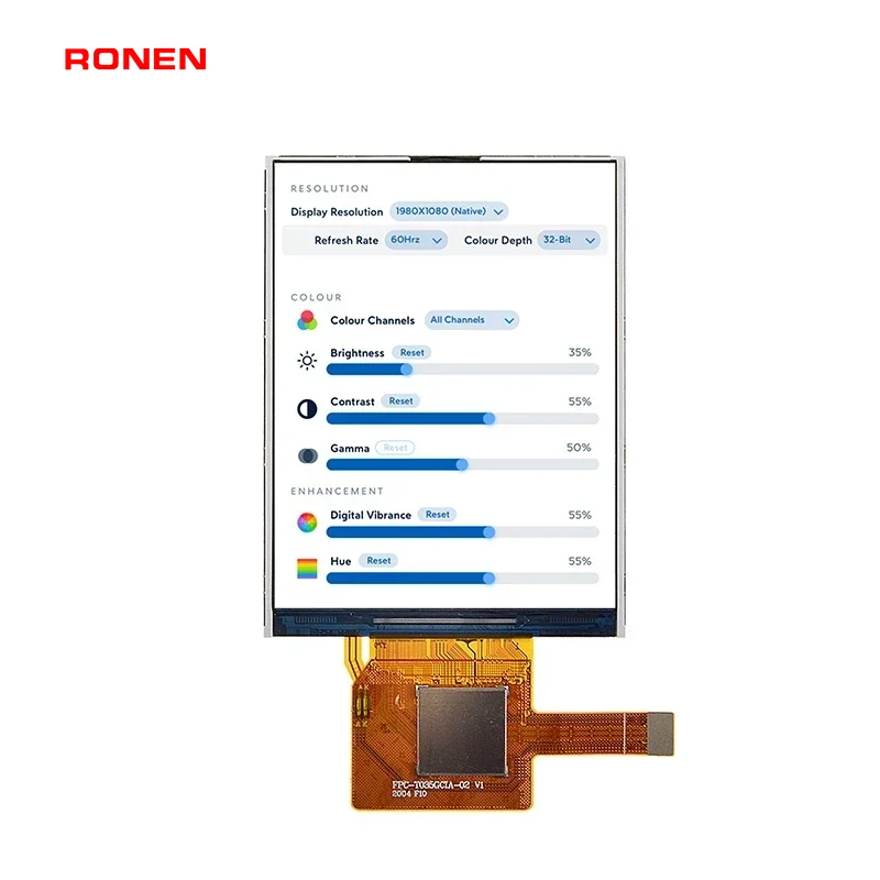 RG-T035GCIA-02 - 3.5" 480x640 MVA TFT LCD module