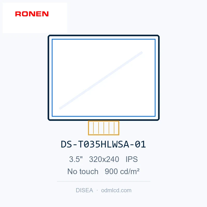 RG-T035HLWSA-01 - 3.5" 320x240 IPS TFT LCD module