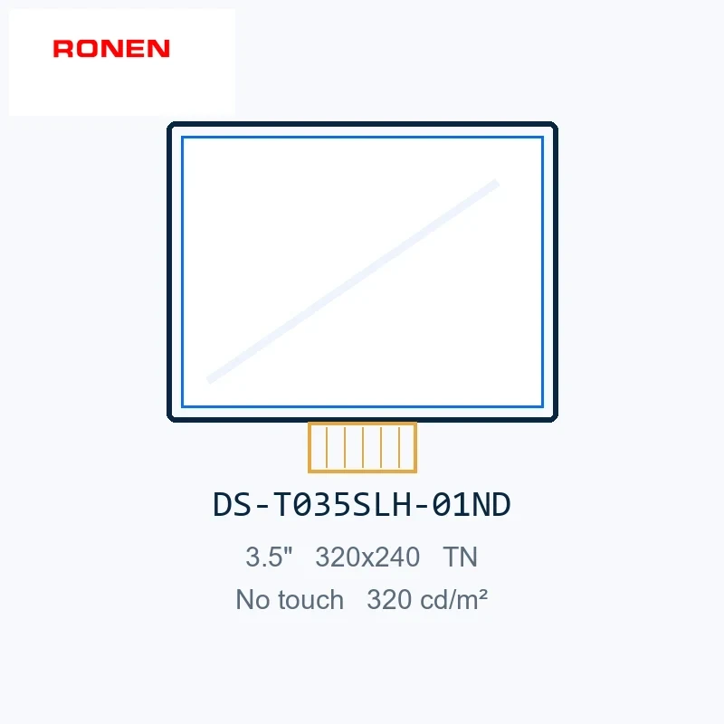 RG-T035SLH-01ND - 3.5" 320x240 TN TFT LCD module