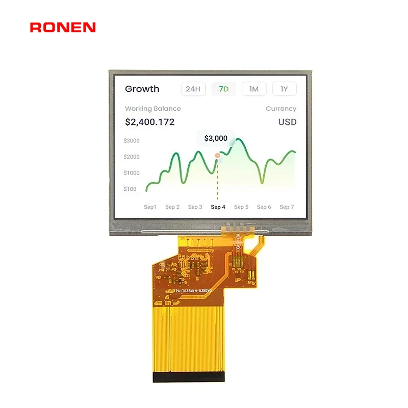 RG-T035SLH-01PD - 3.5" 320x240 TN RTP TFT LCD module
