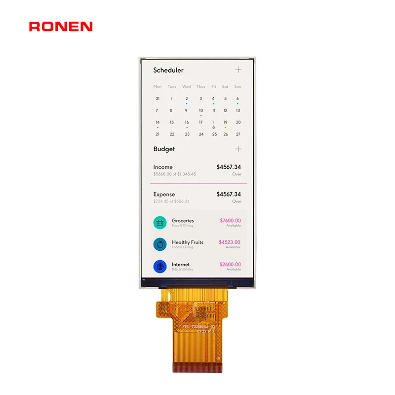 RG-T036BBIA-03 - 3.66" 240x480 IPS Bar TFT LCD module