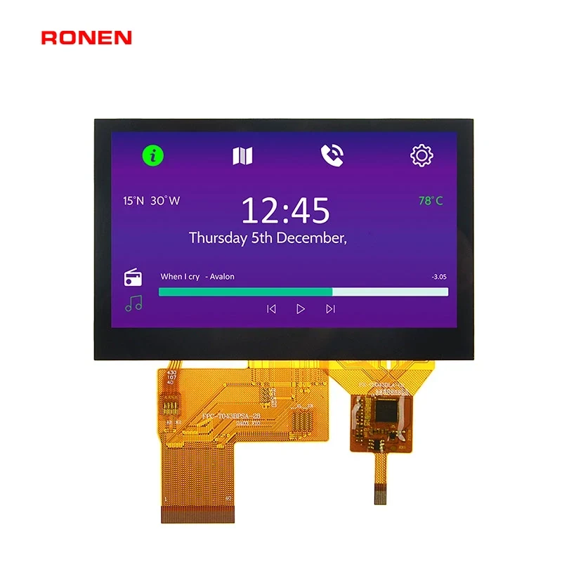 RG-T043BPSA-02CP - 4.3" 480x272 IPS CTP TFT LCD module