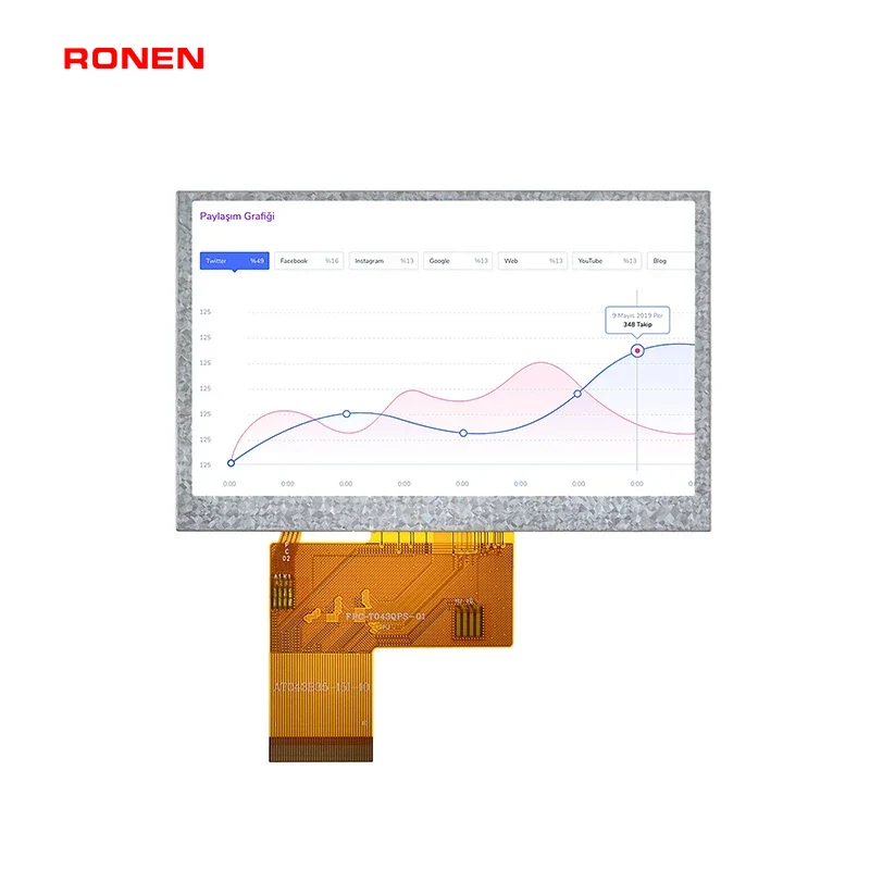 RG-T043QPS-01 - 4.3" 480x272 TN TFT LCD module
