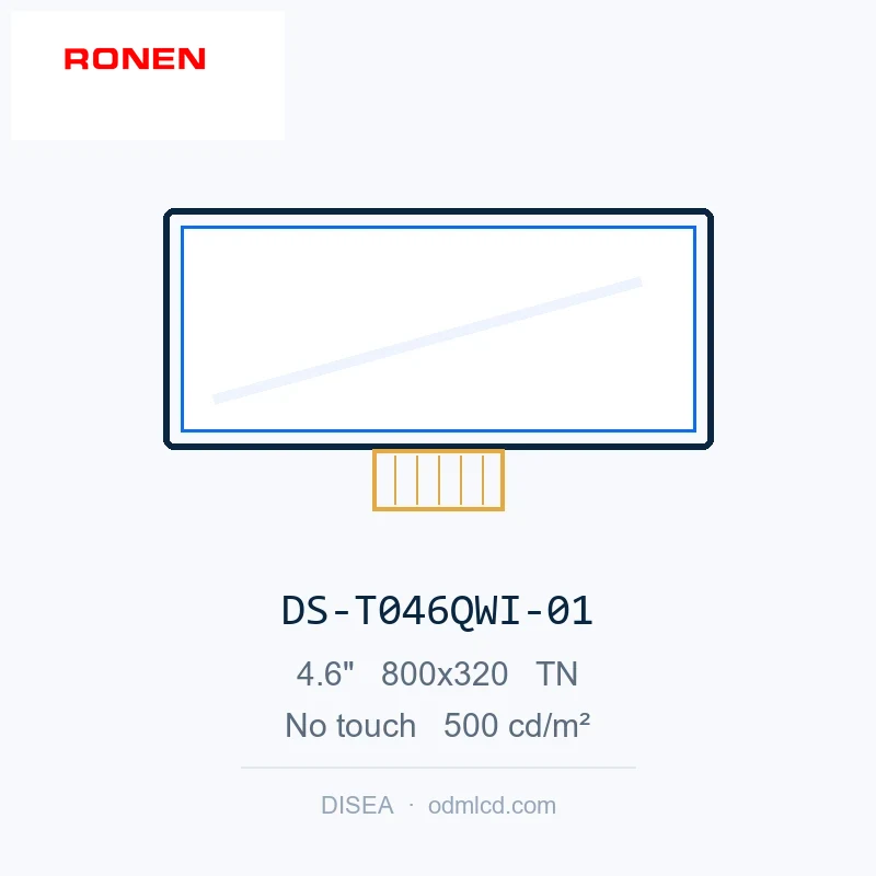 RG-T046QWI-01 - 4.6" 800x320 TN TFT LCD module
