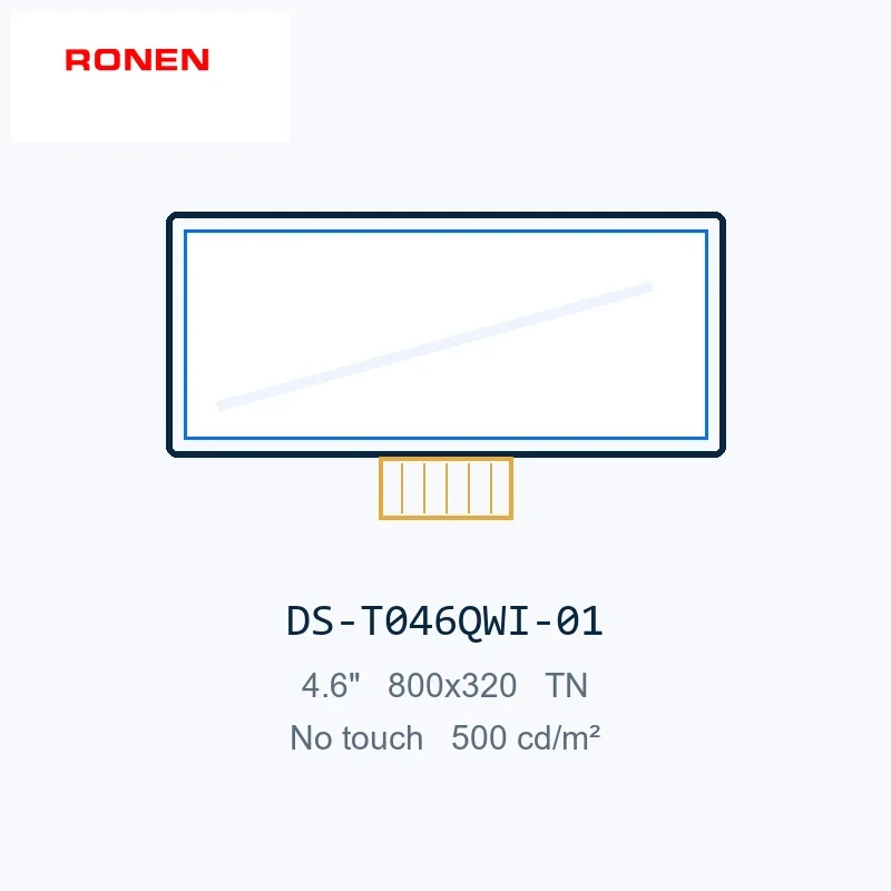 RG-T046QWI-01 - 4.6" 800x320 TN TFT LCD module