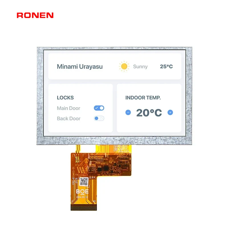 RG-T050BWEF-01 - 5.0" 800x480 Transflective TFT LCD module