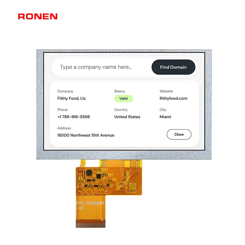 RG-T050QWH-01 - 5.0" 800x480 TN TFT LCD module