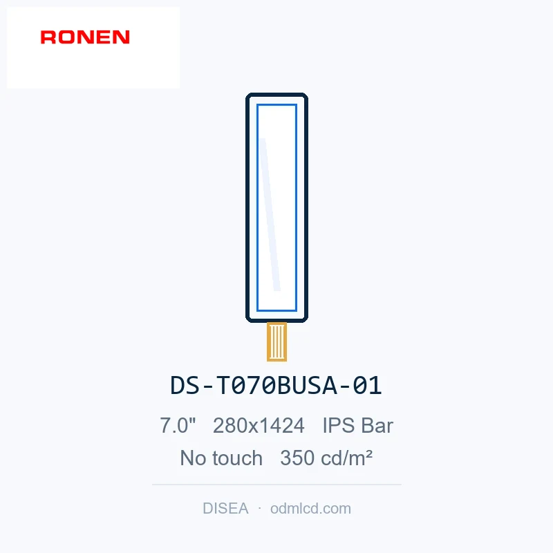 RG-T070BUSA-01 - 7.0" 280x1424 IPS Bar TFT LCD module