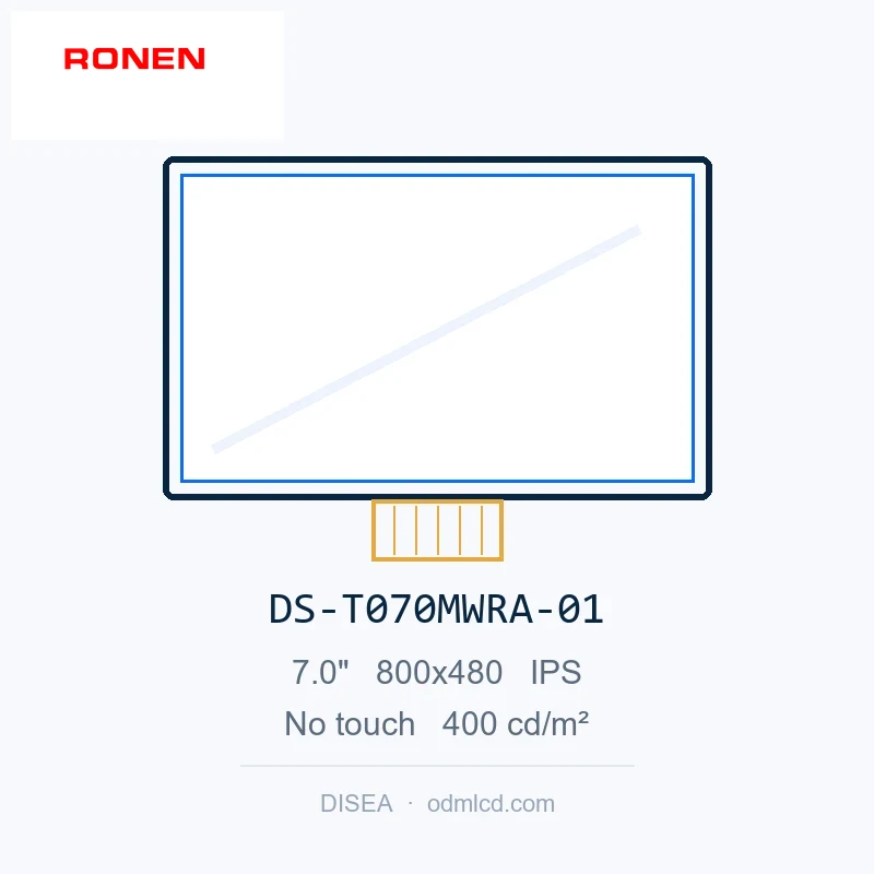 RG-T070MWRA-01 - 7.0" 800x480 IPS TFT LCD module
