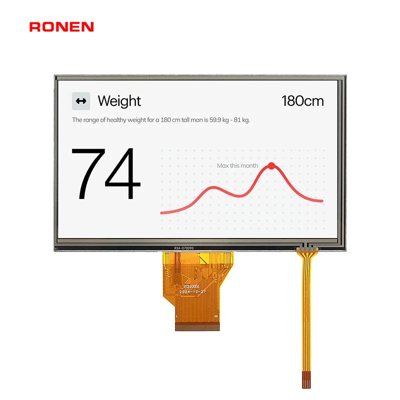RG-T070QWE-01PD - 7.0" 800x480 TN RTP TFT LCD module