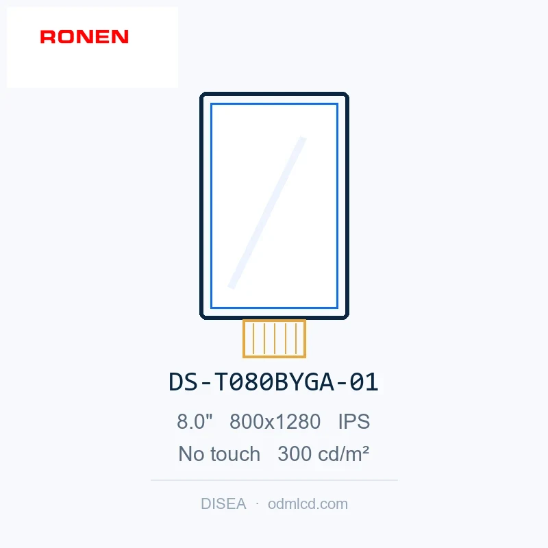RG-T080BYGA-01 - 8.0" 800x1280 IPS TFT LCD module