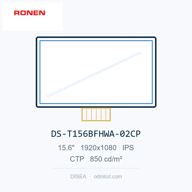 RG-T156BFHWA-02CP - 15.6" 1920x1080 IPS CTP TFT LCD module