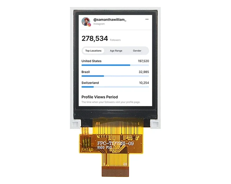 RG-T0177SSI-02 - 1.77" 128x160 TN TFT LCD module