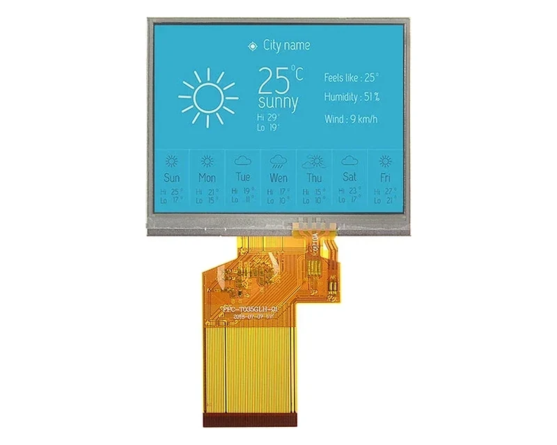 RG-T035GLH-02P - 3.5" 320x240 TN RTP TFT LCD module