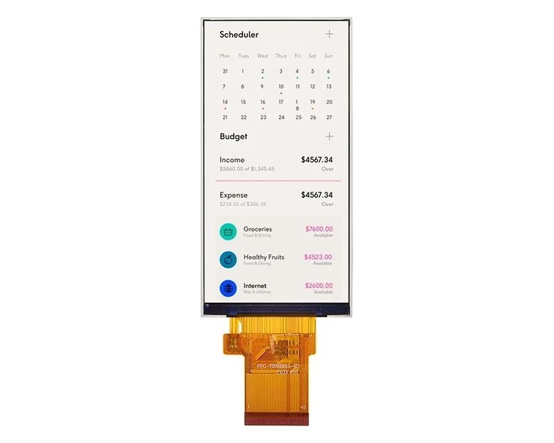 RG-T036BBIA-03 - 3.66" 240x480 IPS Bar TFT LCD module