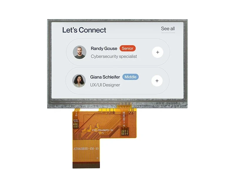 RG-T043QPS-01P - 4.3" 480x272 TN RTP TFT LCD module