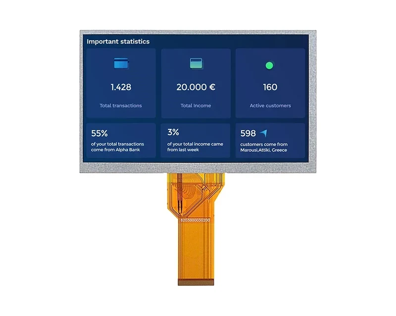 RG-T070QWHW-02 - 7.0" 800x480 TN CTP TFT LCD module
