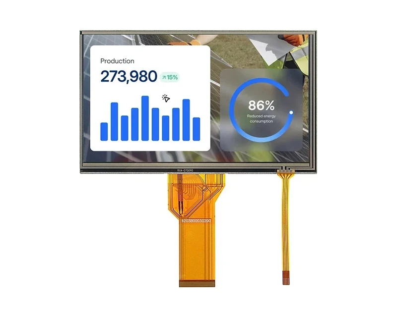 RG-T070QWHW-02P - 7.0" 800x480 TN RTP TFT LCD module