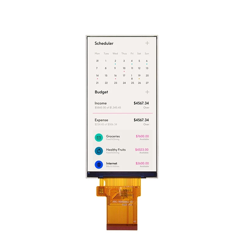 DS-T036BBIA-03 - 3.66" 240x480 IPS Bar TFT LCD module