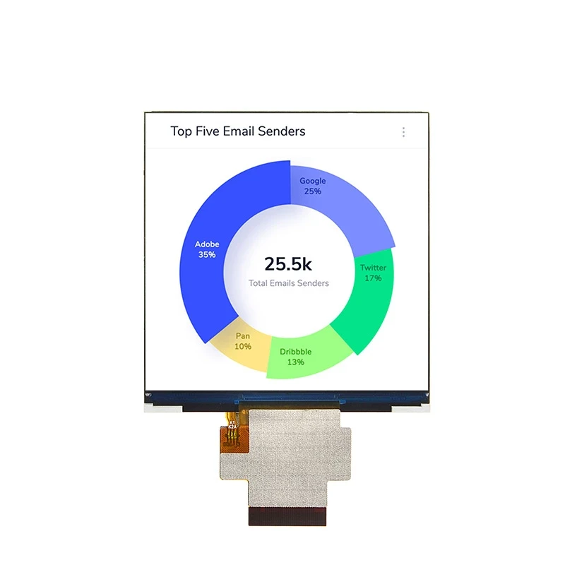 DS-T040HCSA-02 - 4.0" 480x480 IPS Square TFT LCD module
